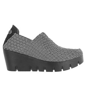 Bernie Mev Gem Wedge in Metallic Silver